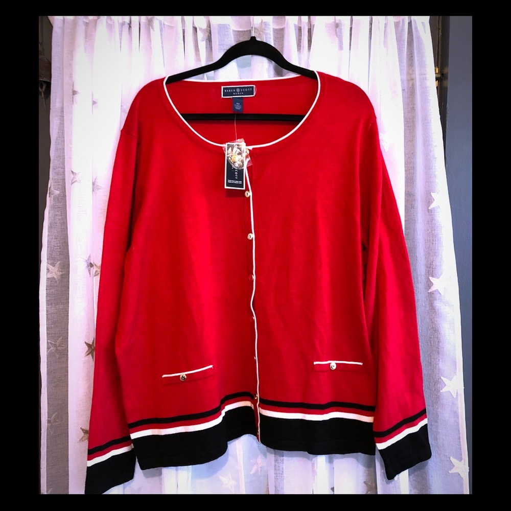 NWT Karen Scott Cardigan Size 3x